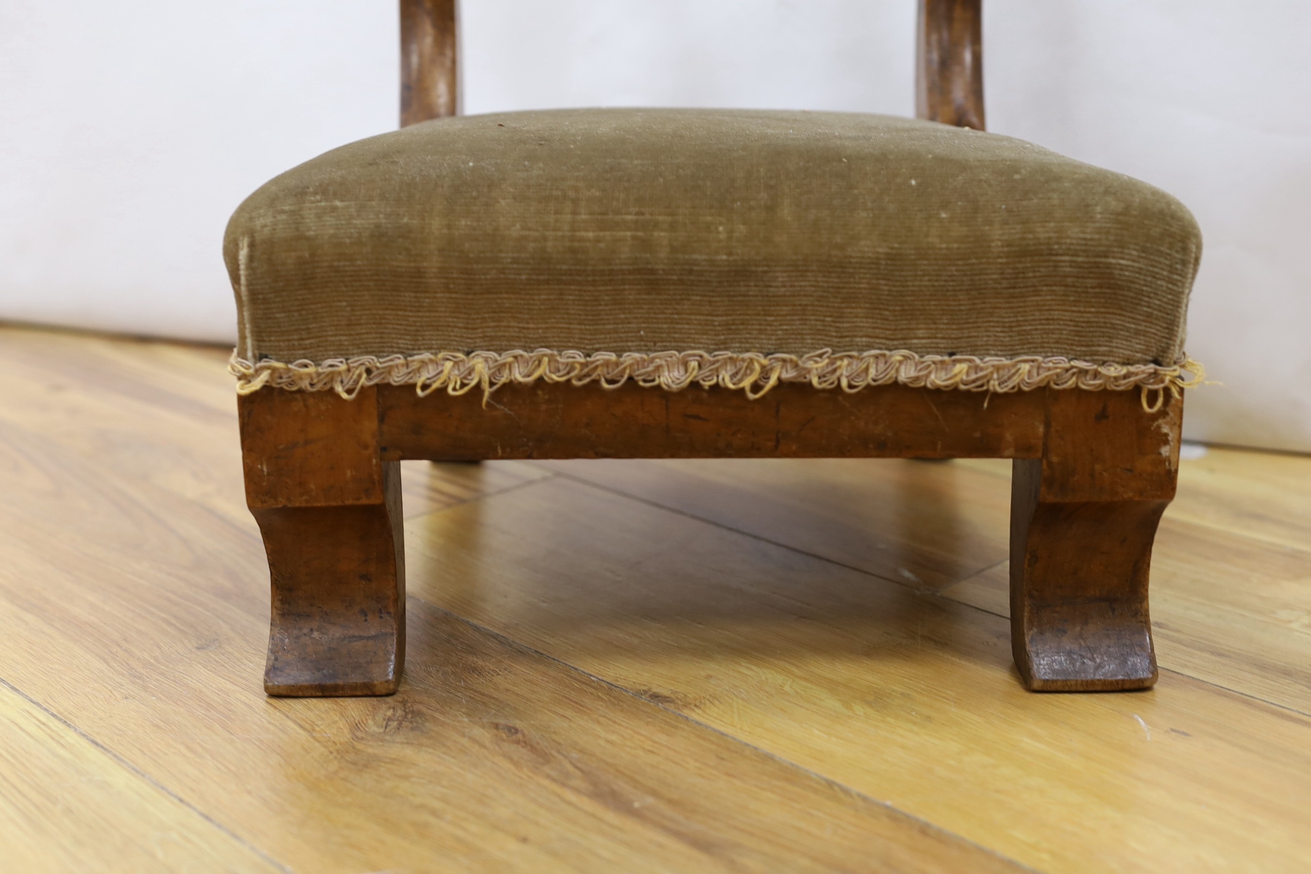 A 19th century mahogany child's chair
